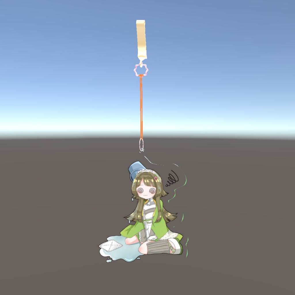 【VRChat】かんぺきメイドメロトロン＿アクリルキーホルダー＿バケツ【無料】