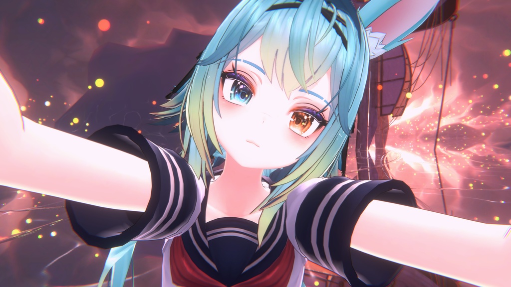 RINDO HUSKY Eye/Lashes/Makeup/Nails モデル「竜胆」 / 瞳 テクスチャ HD-PSD