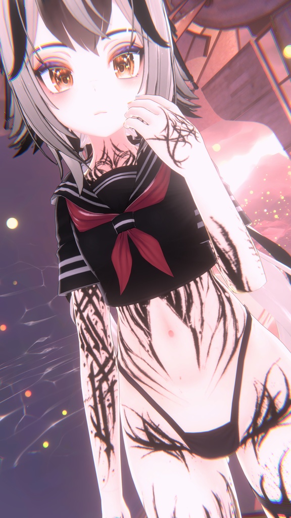 Rindo Gothic Tattoos 入れ墨 *テクスチャ* モデル「竜胆」 / HD-PSD