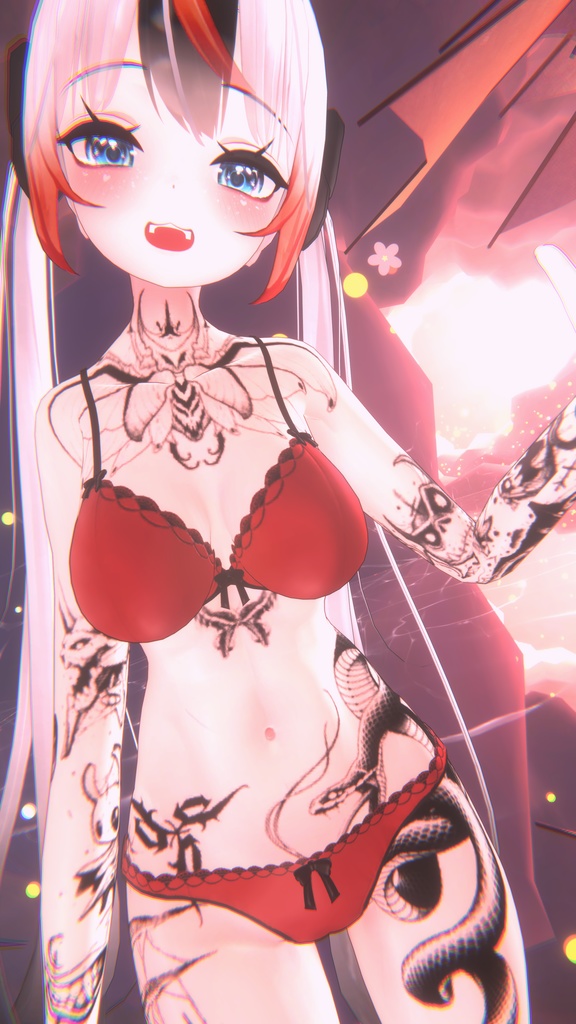 Gothic Maya Tattoos Eye Makeup/目・タトゥー・メイク*テクスチャ* モデル「舞夜」 / HD-PSD