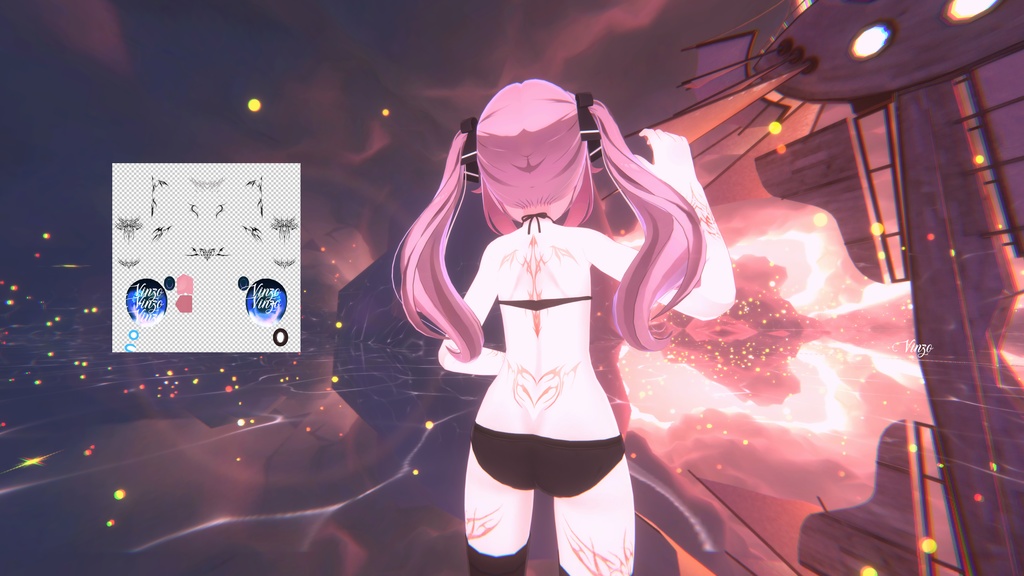 Karin Succubo Tattoos/Eyes/Lashes/Makeup Texture テクスチャ「目「カリン」