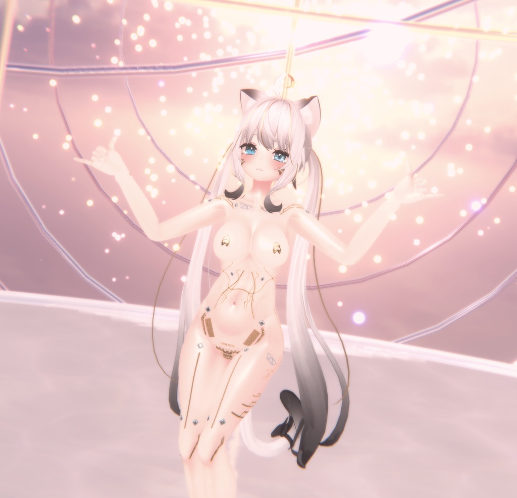 Cyberpunk Gold Maya Tex テクスチャ 「舞夜」 / HD