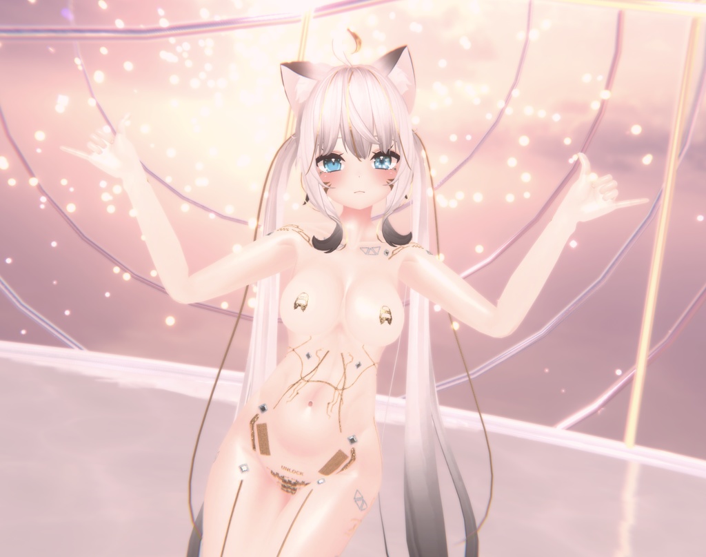 Cyberpunk Gold Maya Tex テクスチャ 「舞夜」 / HD