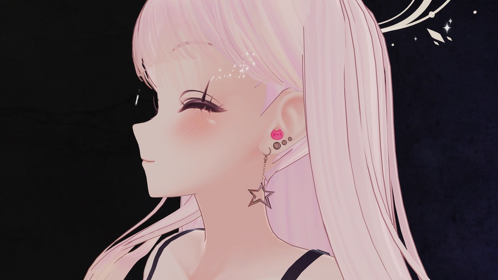 KittyStar Earrings Piercing キティのイヤリング
