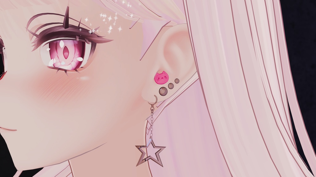 KittyStar Earrings Piercing キティのイヤリング