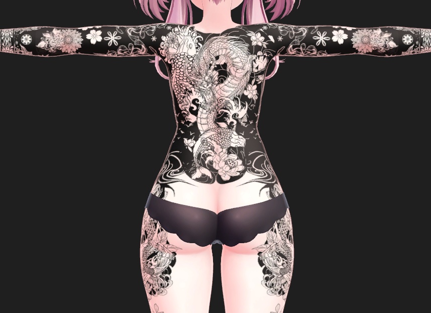 Traditional Tattoos Selestia 入れ墨 *テクスチャ* モデル「セレスティア」 / HD