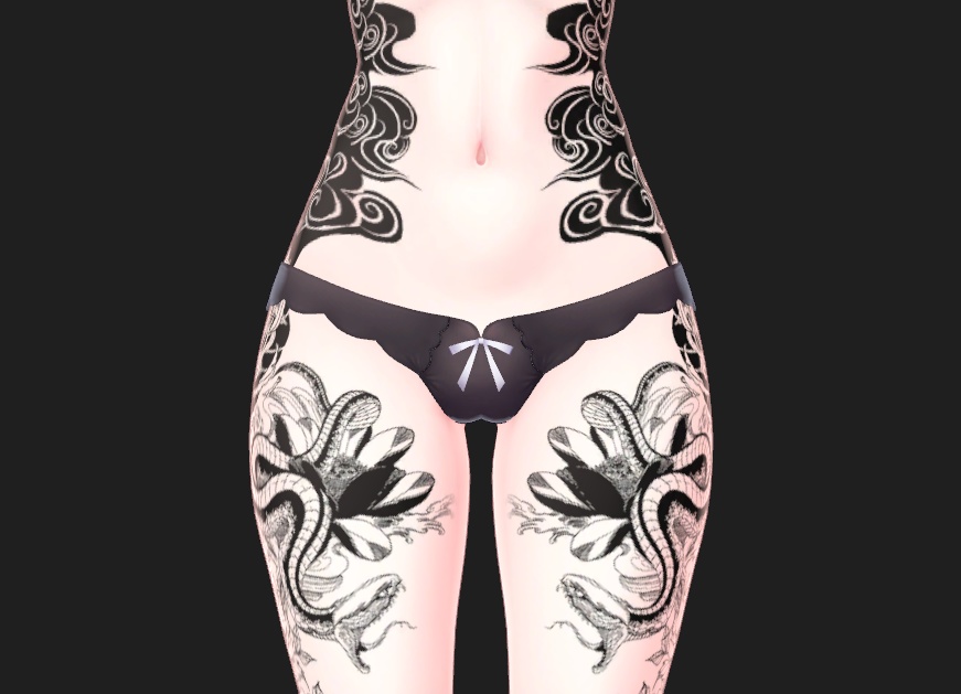 Traditional Tattoos Selestia 入れ墨 *テクスチャ* モデル「セレスティア」 / HD