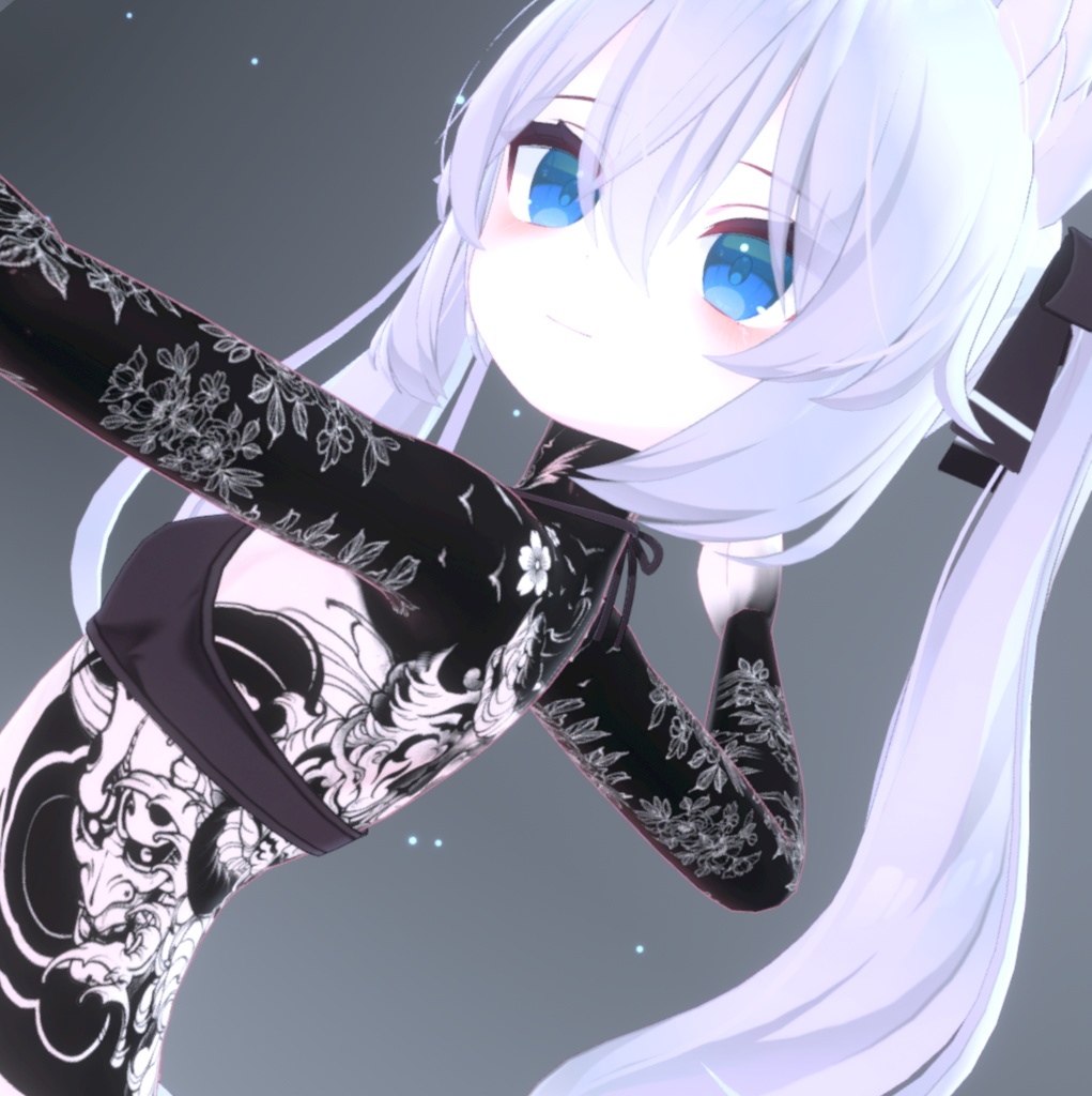 Traditional Tattoos Karin 入れ墨 *テクスチャ* モデル「カリン」 / HD