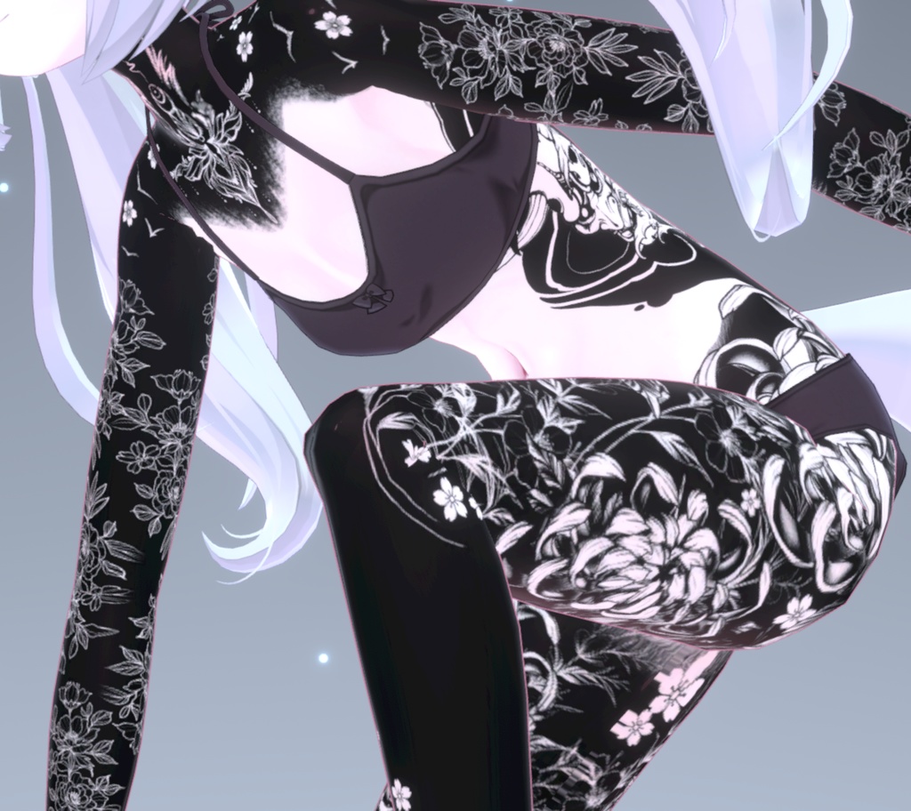 Traditional Tattoos Karin 入れ墨 *テクスチャ* モデル「カリン」 / HD