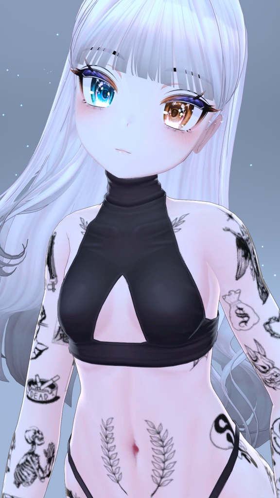 Simple Tattoos Rindo 入れ墨 *テクスチャ* モデル「竜胆」 / HD