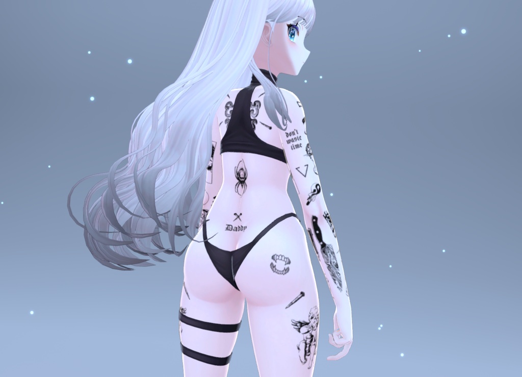 Simple Tattoos Rindo 入れ墨 *テクスチャ* モデル「竜胆」 / HD