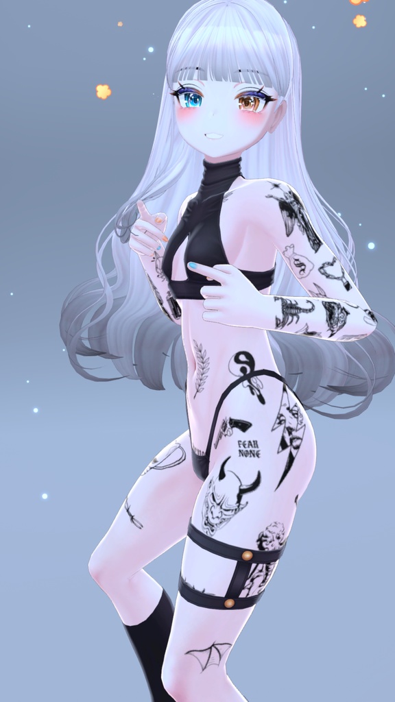 Simple Tattoos Rindo 入れ墨 *テクスチャ* モデル「竜胆」 / HD