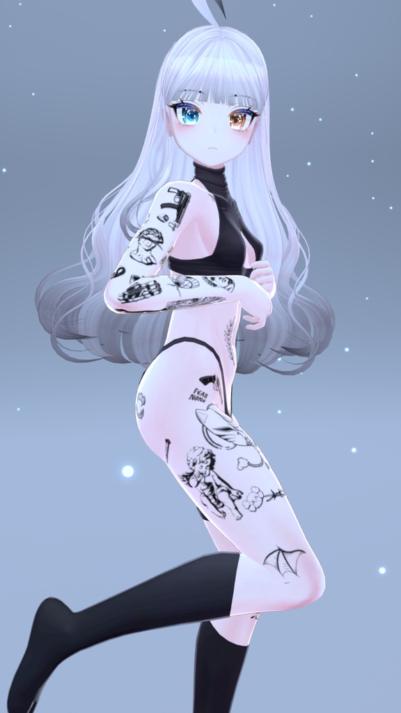 Simple Tattoos Rindo 入れ墨 *テクスチャ* モデル「竜胆」 / HD