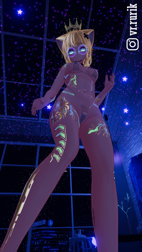 Moe Gold Cyberpunk Tex テクスチャ 金「萌」 / HD