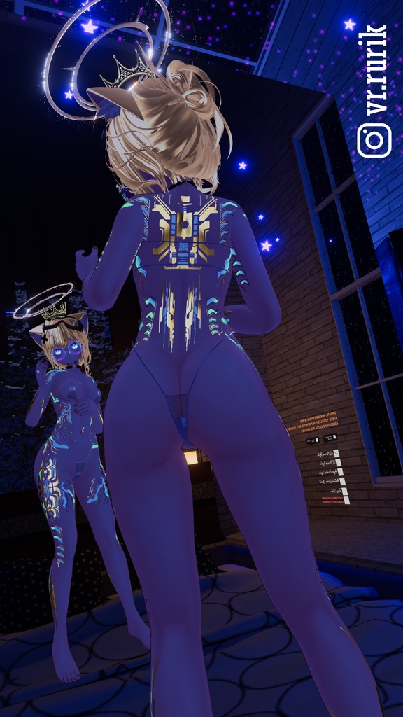 Moe Gold Cyberpunk Tex テクスチャ 金「萌」 / HD