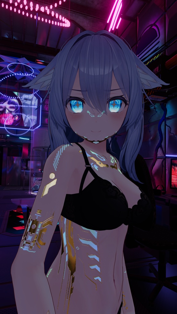 Gold Cyberpunk Kikyo テクスチャ 金「桔梗」