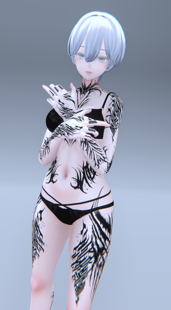 Shinra Gothic Tattoos 入れ墨 *テクスチャ* モデル「森羅」/HD
