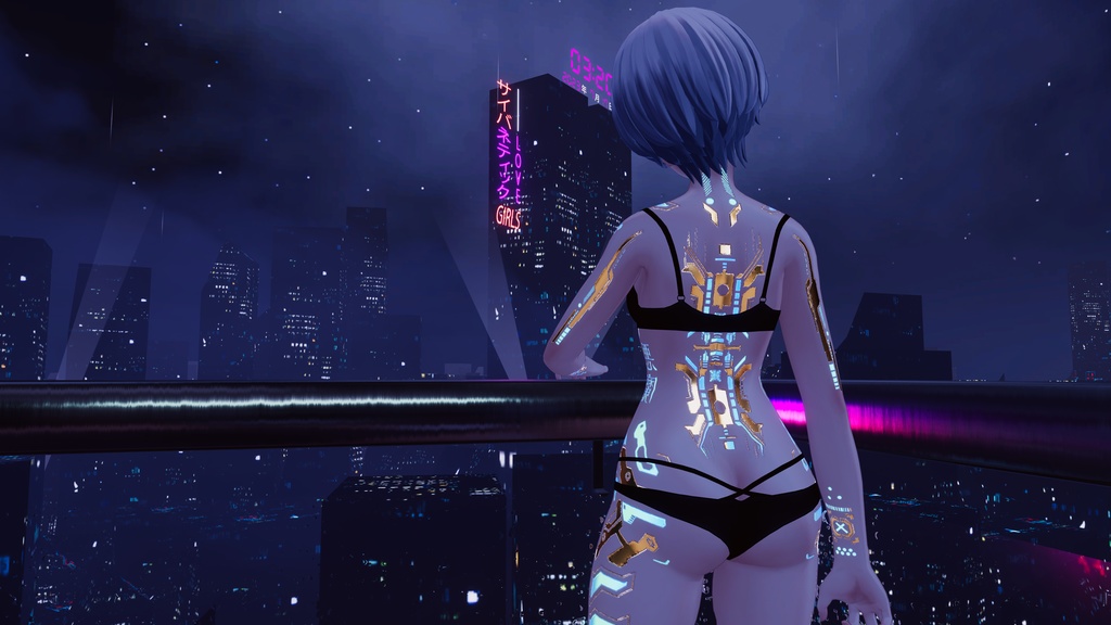 Gold Cyberpunk Shinra テクスチャ 金「森羅」HD