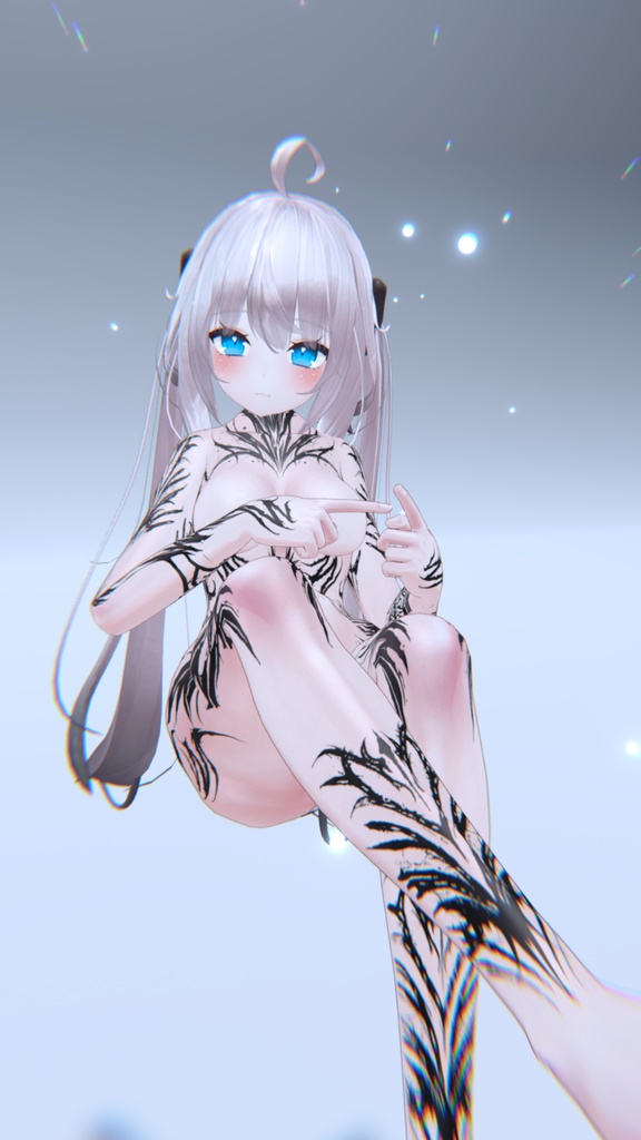 Maya Gothic Tattoos 入れ墨 *テクスチャ* モデル「舞夜」/HD