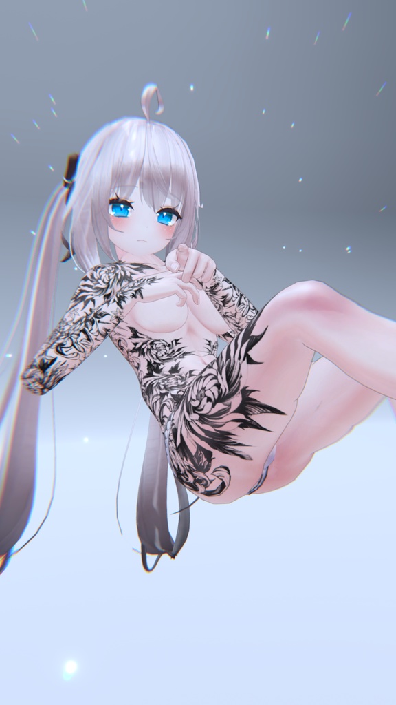 Maya Flower Tattoos 入れ墨 *テクスチャ* モデル「舞夜」/HD