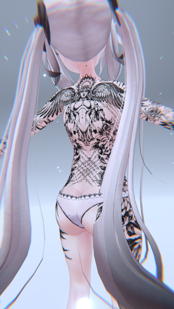 Maya Flower Tattoos 入れ墨 *テクスチャ* モデル「舞夜」/HD