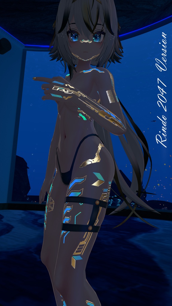 Rurik2047 & Rindo2047 Gold Cyberpunk. テクスチャ 金「舞夜」HD