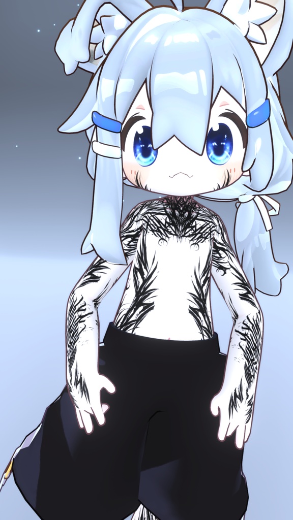 Mamehinata Gothic Tattoos入れ墨 *テクスチャ* モデル「まめひなた」/HD