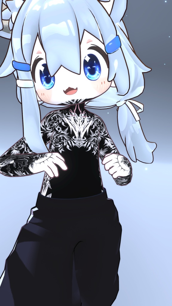 Mamehinata Blackout Tattoos入れ墨 *テクスチャ* モデル「まめひなた」/HD