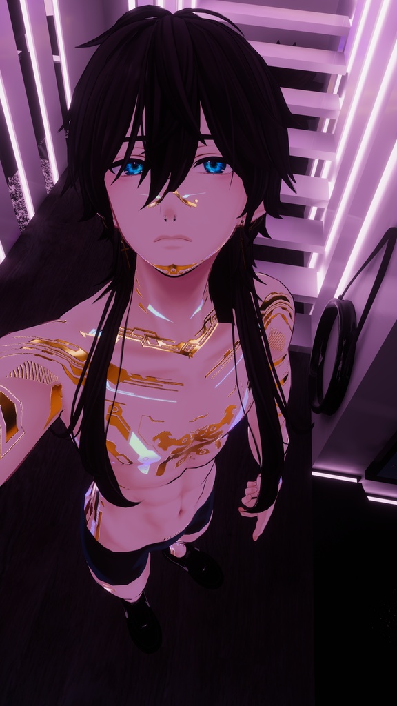 Demon Cyberpunk Minase テクスチャ 金「水瀬」HD