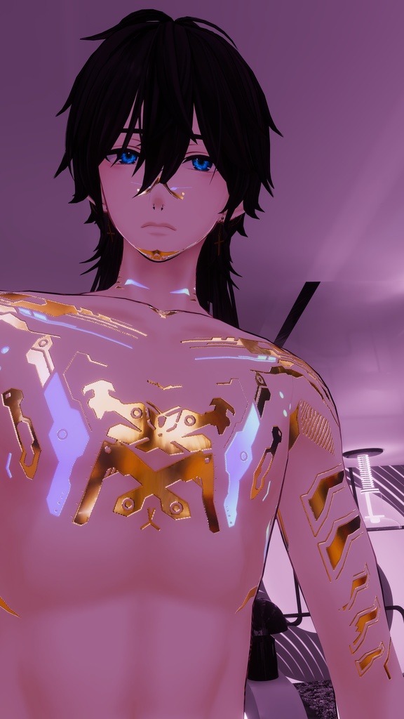 Demon Cyberpunk Minase テクスチャ 金「水瀬」HD