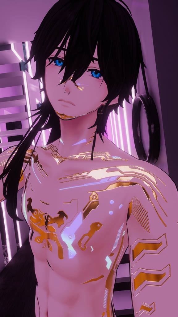 Demon Cyberpunk Minase テクスチャ 金「水瀬」HD