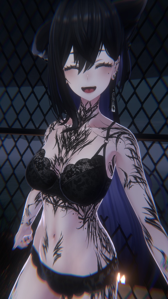 Lasyusha Gothic Tattoos 入れ墨 *テクスチャ* モデル「ラシューシャ」/HD