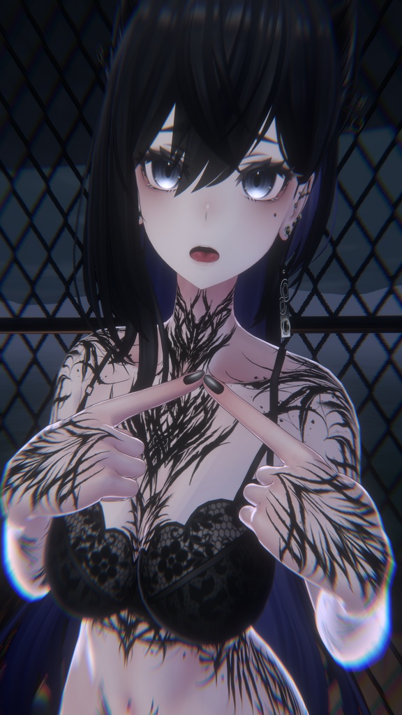 Lasyusha Gothic Tattoos 入れ墨 *テクスチャ* モデル「ラシューシャ」/HD