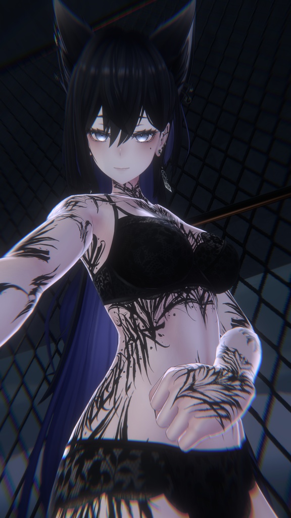 Lasyusha Gothic Tattoos 入れ墨 *テクスチャ* モデル「ラシューシャ」/HD