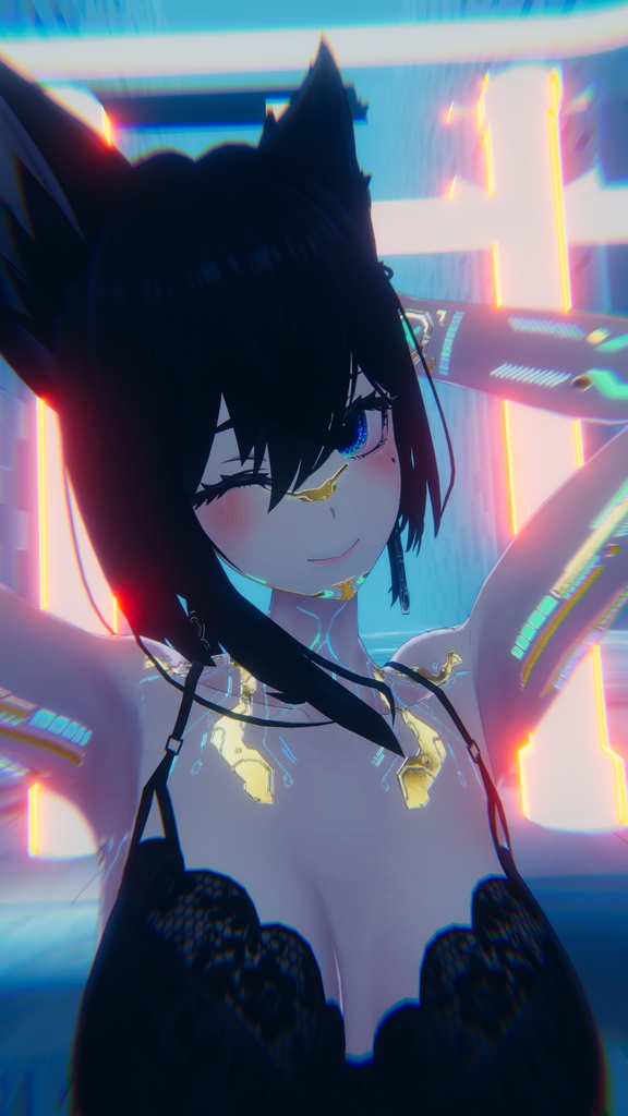 Gold Cyberpunk Lasyusha テクスチャ 金「ラシューシャ」HD