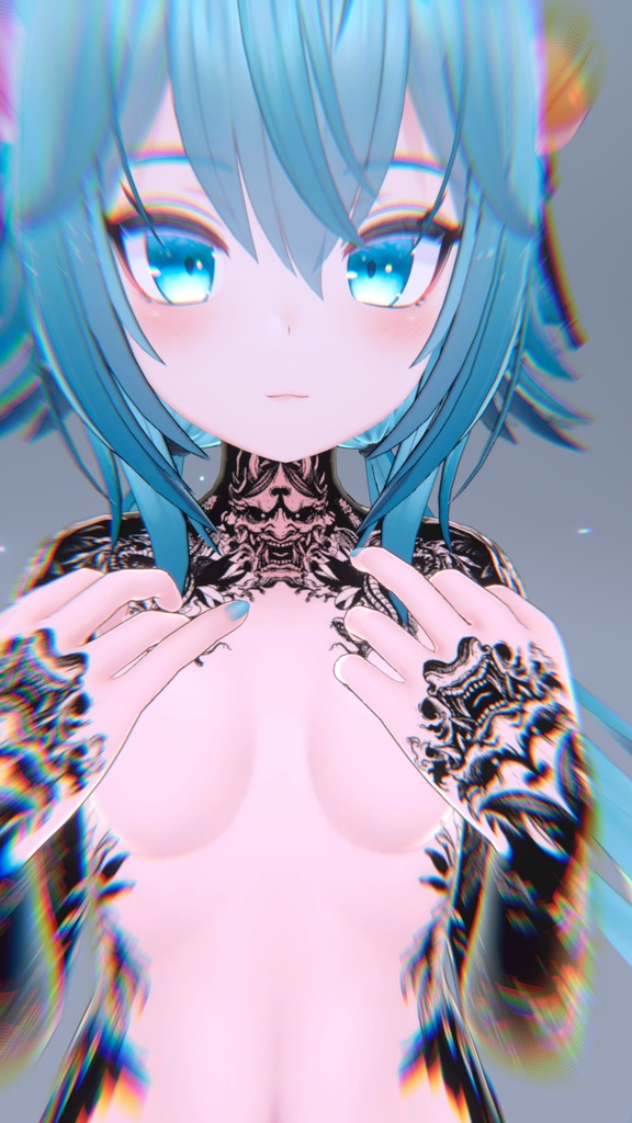 Rindo Flowers Tattoos 入れ墨 *テクスチャ* モデル「竜胆」/HD