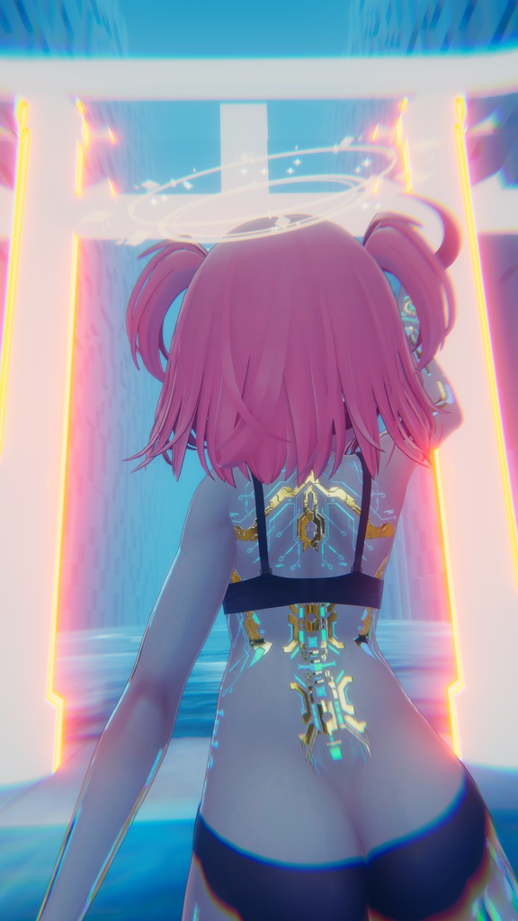 Gold Cyberpunk Selestia テクスチャ 金「ラシューシャ」HD