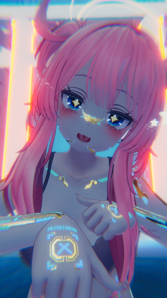 Gold Cyberpunk Selestia テクスチャ 金「ラシューシャ」HD