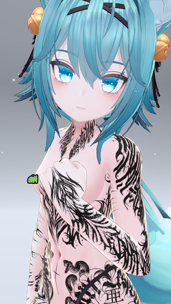 Kurai Tattoos 入れ墨 *テクスチャ* モデル「竜胆」/HD