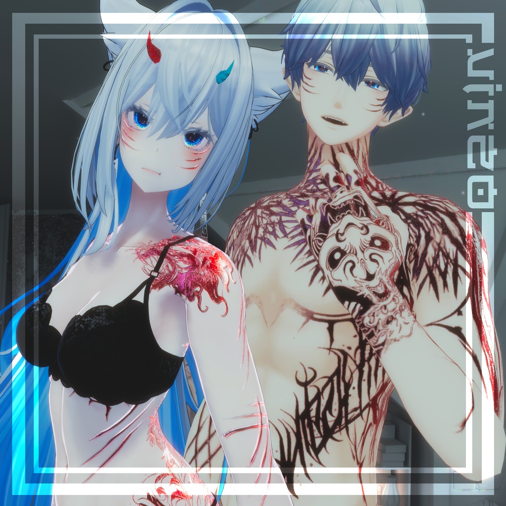 👹Akuma Minase&Lasyusha 悪魔 テクスチャ👹 「ラシューシャ」「水瀬」