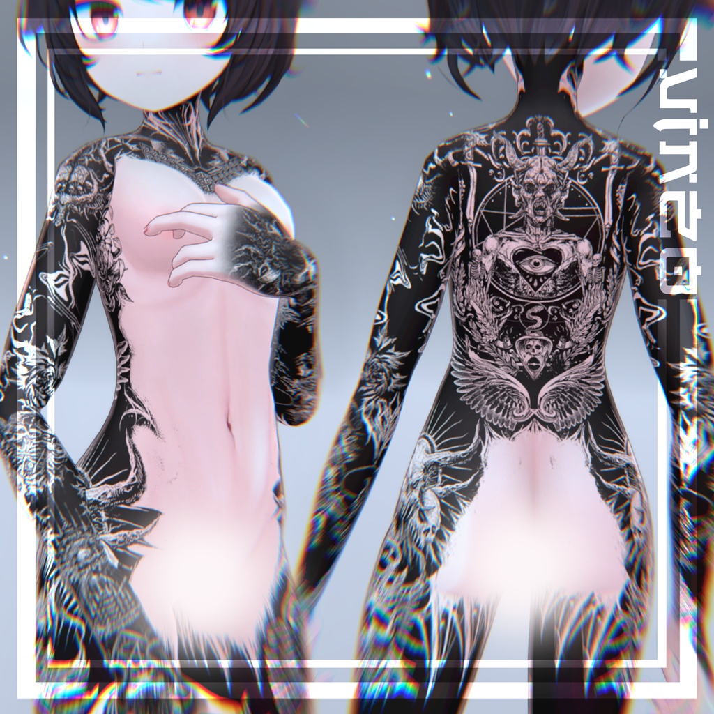 Vinz Tattoos Deltaflair 入れ墨 *テクスチャ* モデル「デルタフレア」