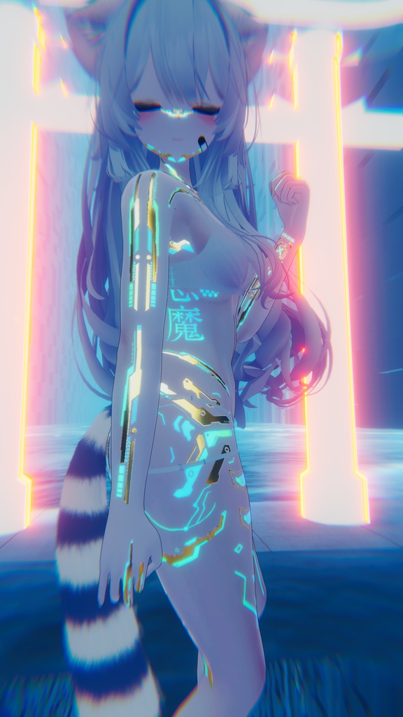 Gold Cyberpunk Mizuki テクスチャ 金「瑞希」HD