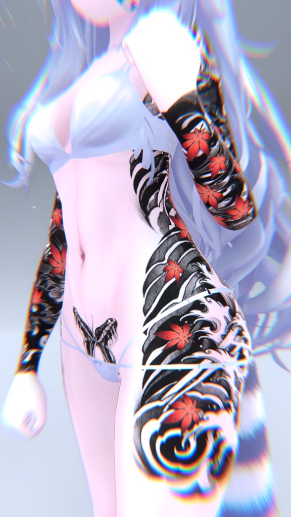 Mizuki Traditional Tattoos 入れ墨 *テクスチャ* モデル「瑞希」