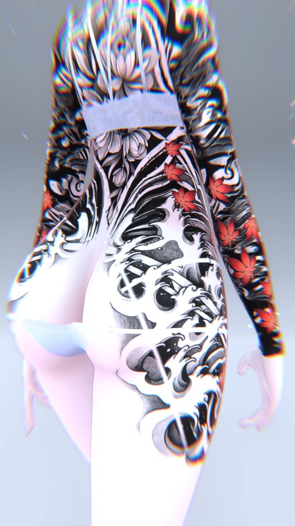 Mizuki Traditional Tattoos 入れ墨 *テクスチャ* モデル「瑞希」