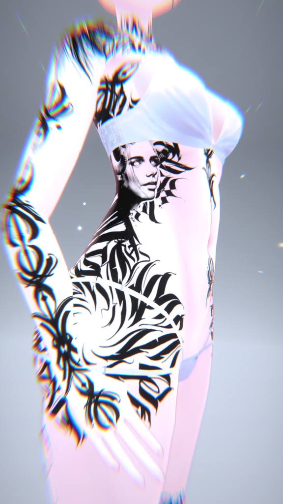 Mizuki Spiral Tattoos 入れ墨 *テクスチャ* モデル「瑞希」