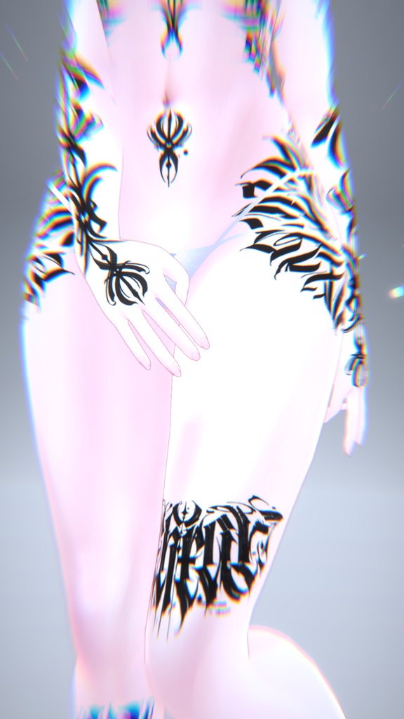 Mizuki Spiral Tattoos 入れ墨 *テクスチャ* モデル「瑞希」