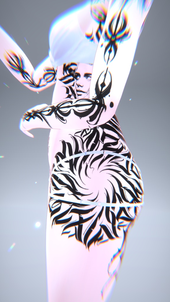 Mizuki Spiral Tattoos 入れ墨 *テクスチャ* モデル「瑞希」