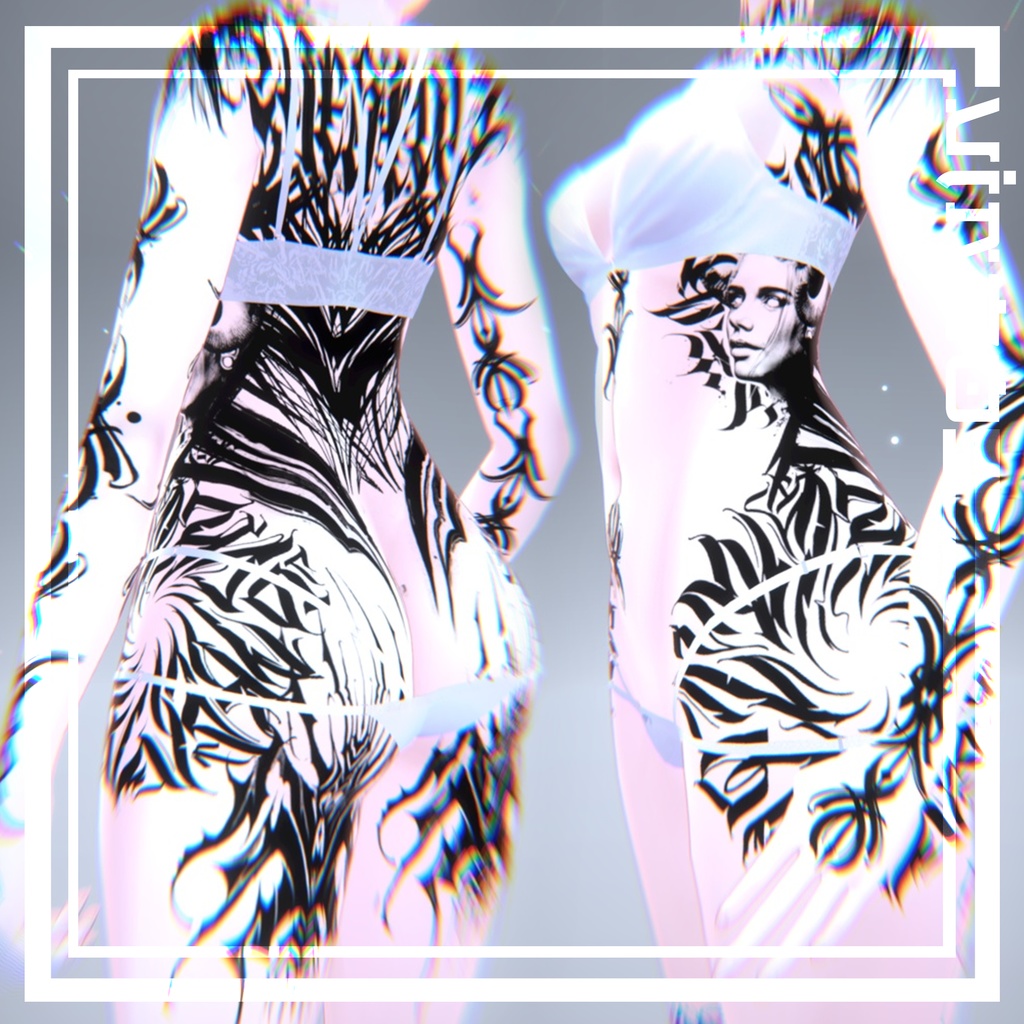 Mizuki Spiral Tattoos 入れ墨 *テクスチャ* モデル「瑞希」