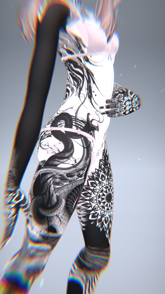 Otaru Dark Tattoos 入れ墨 *テクスチャ* モデル「マヌカ」/HD