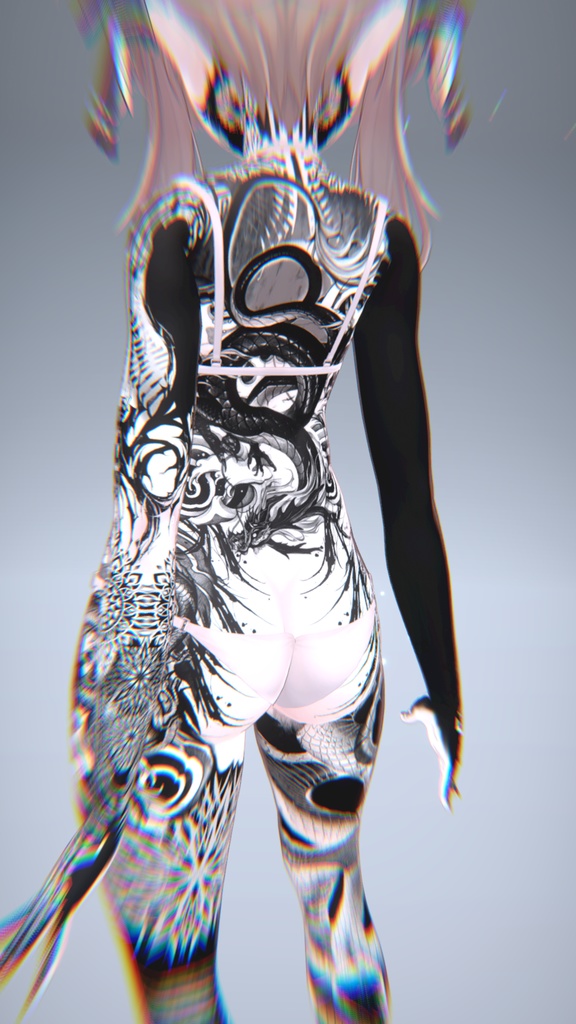 Otaru Dark Tattoos 入れ墨 *テクスチャ* モデル「マヌカ」/HD